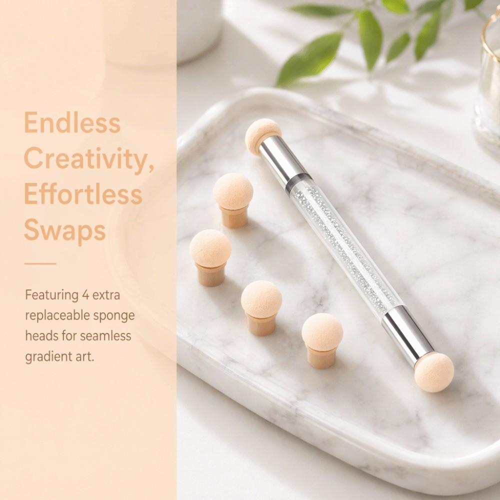 Double End Gradient Shading Brush UV Gel Compatible Ombre Nail Brush Nail Art Pen Gradient Shading