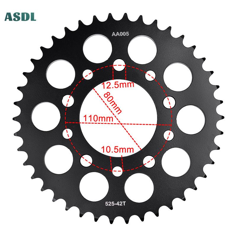 525 42 16T Front Rear Sprocket for Honda CRF1000 CRF 1000 16-19 CRF1100L CRF1100 L Africa Twin Adventure Adv Sports ES DCT 20-25