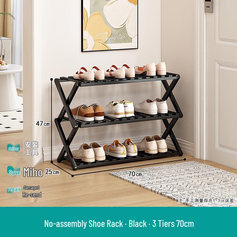 Compact Foldable Shoe Rack: Multi-Layer, No-Install, Space-Saving Storage for Indoor Entrances.
