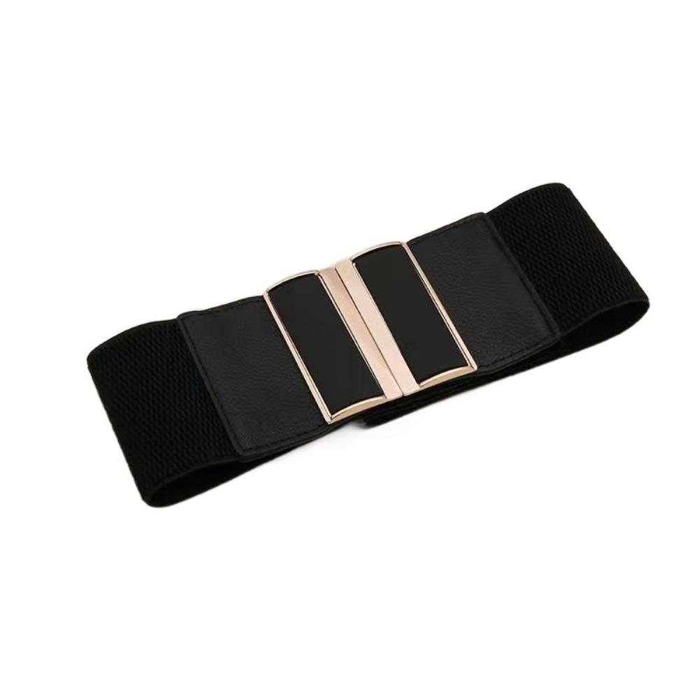 Waist Defining Elastic Wide Belts Solid Color Dress Belt Stretch Waistband  Coat Accessories