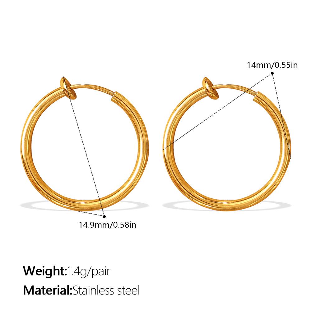 Unisex Geometric Hoop Earrings - Trendy Cross-border Hip Hop Style