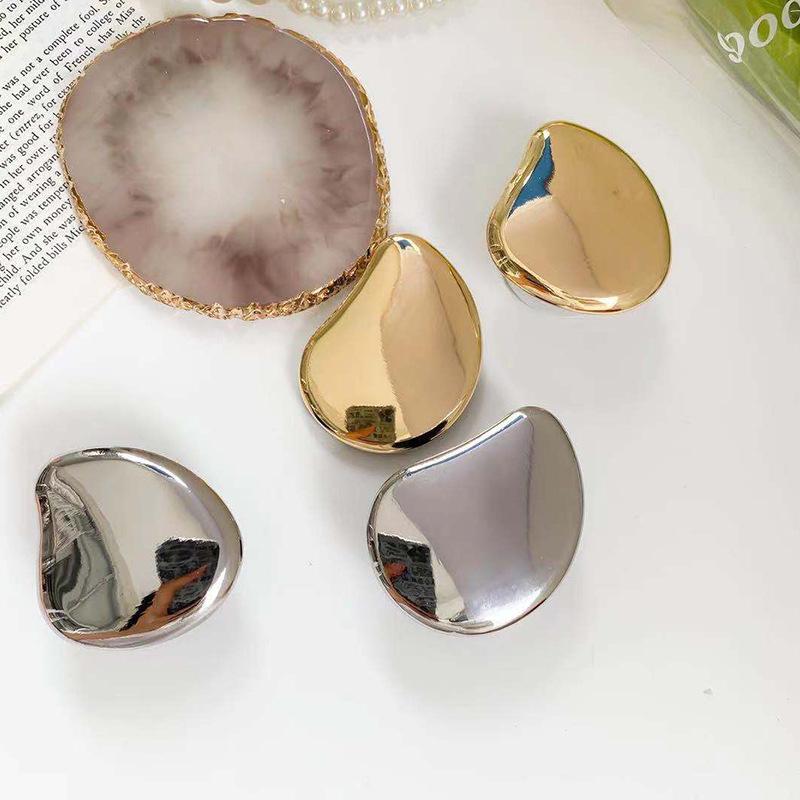Cold Wind Electroplated Mirror Mobile Phone Airbag Bracket Metal Desktop Support Foldable Lazy Selfie Ring Buckle