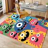 Monsters, Colorful, Ghost Face Office Carpet Soft Polyester Entrance Carpet Washable Non slip Machin