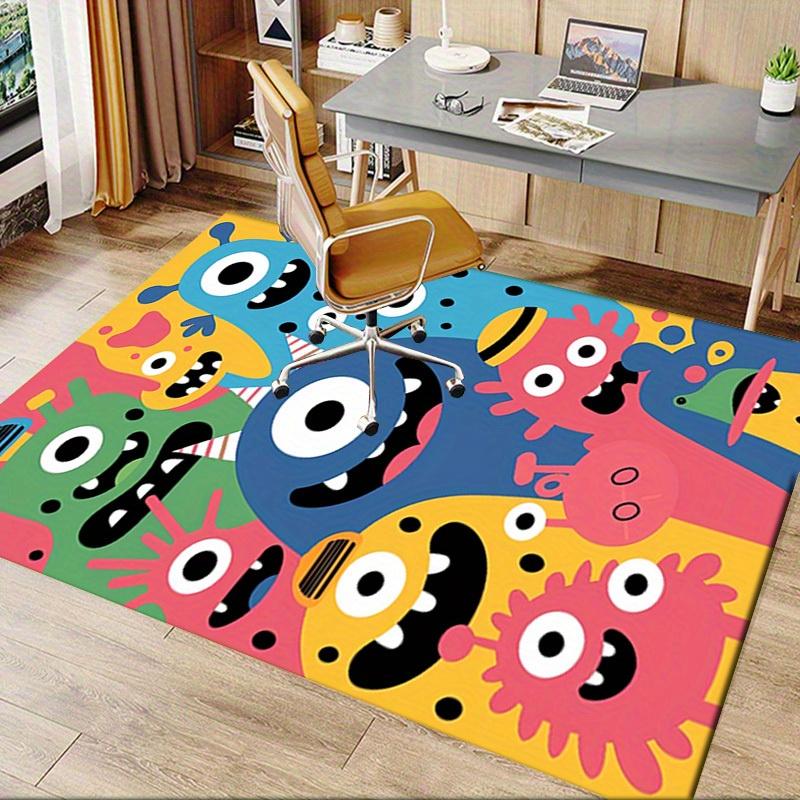 Monsters, Colorful, Ghost Face Office Carpet Soft Polyester Entrance Carpet Washable Non slip Machin