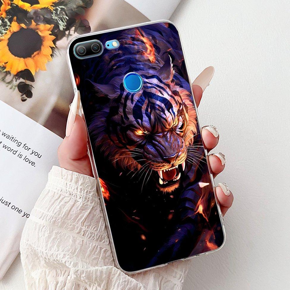 Clear For Honor 9 Lite Case Cute Cat Fashion Flowers Funny Painted Back Cover For Honor 9Lite Phone Case LLD-L21 LLD-L31 LLD-L11
