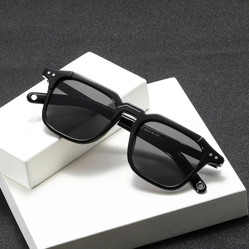 high-quality new splicing meter nail square sunglasses Fashion men hip hop glasses retro sunglasses women