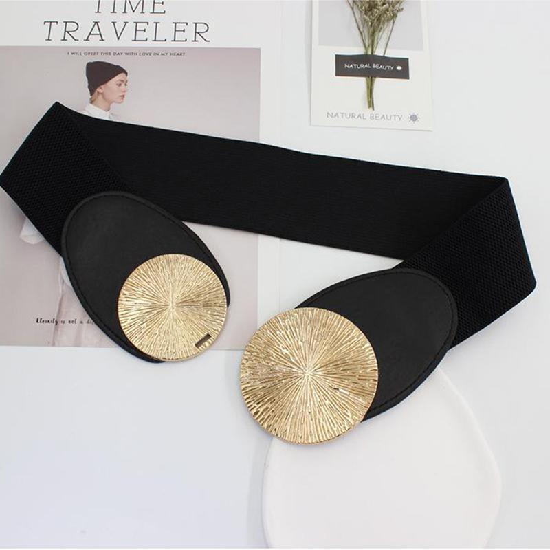 Wide Elastic Waist Belt Ladies Retro  Cinch Stretchy Stylish Pu Leather Waistband For Women Waist Belt Clothing Accessories Party Decoration