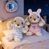 Plush Rabbit Toy For Kids Sleep Time With Denim Jeans And Tang Suit Costume