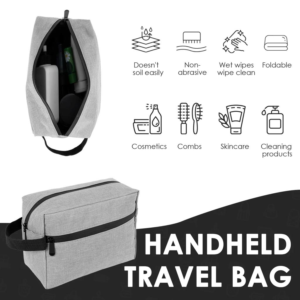 Portable Travel Toiletry Bag Oxford cloth Waterproof Mens Travel Bag with Pocket & Compartment Lightweight Cosmetic Storage Bag