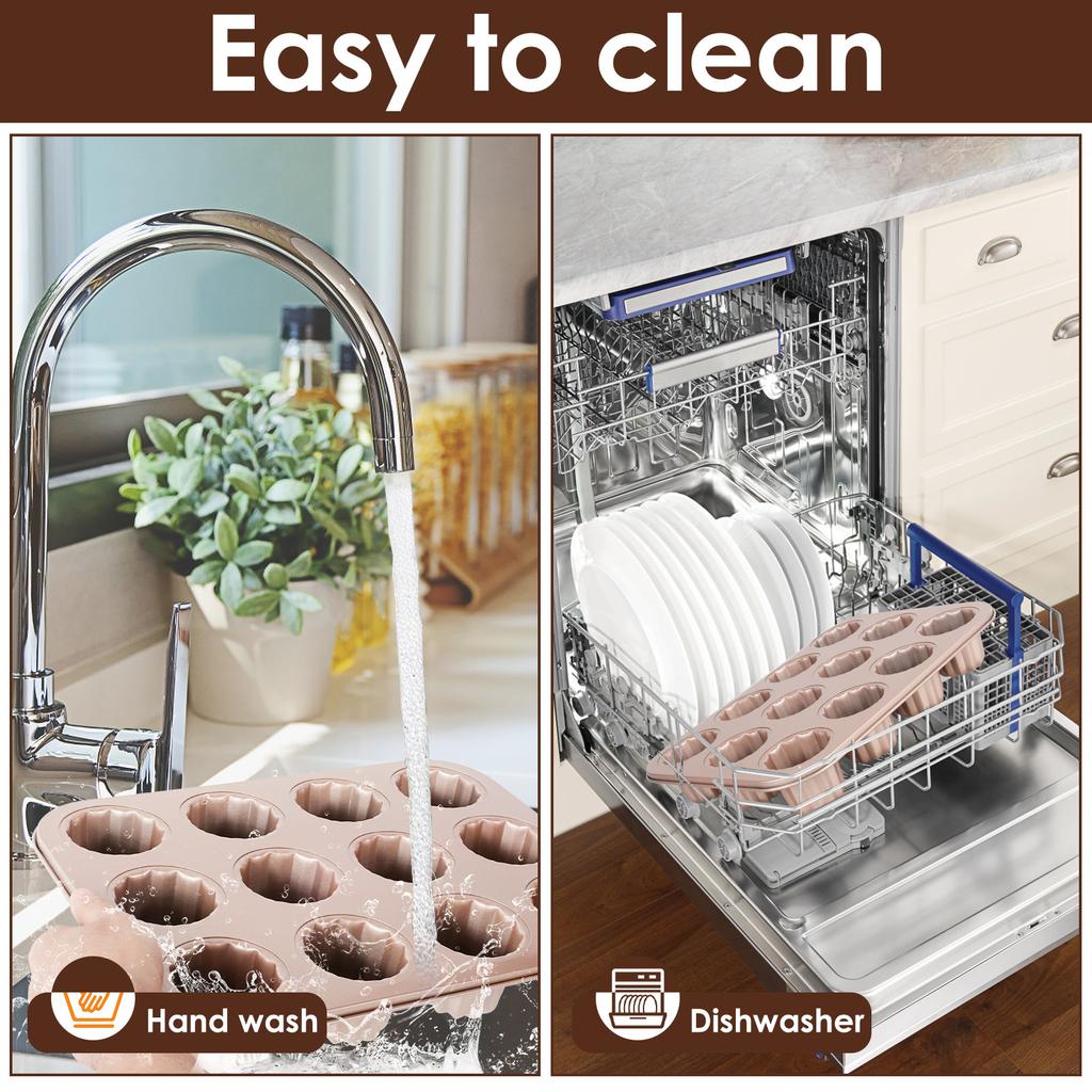 6/9/12 Holes Cake Molud Carbon Steel Cannele Mold Muffin Bakeware Cupcake Pan Non Stick Baking Pans for Baking Kitchen Accessory