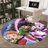 1pc Hunter X Hunter Anime Cartoon Design Round Carpet  Office Chair Mat, NonSlip Rug for Home Decor, Living Room, Bedroom, Game Room