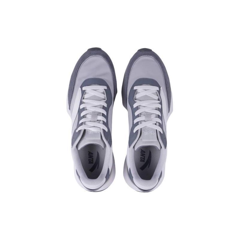 Anta HERITAGE 70 Anti-Slip Wear-Resistant Low-Top Casual Shoes Men's Gray White Sneakers 112338879-2