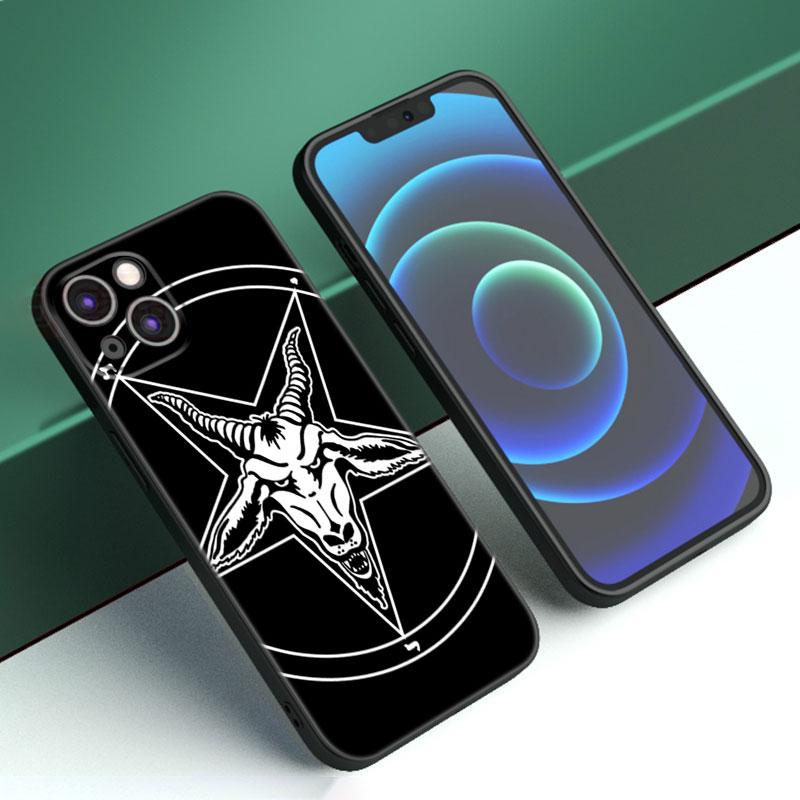 

Чохол для телефону Pentagram 666 Demonic Satanic для Apple iPhone 12 13 Mini 11 14 15 Pro Max 7 8 Plus X XR XS SE 2020 2022 чорний iPhone 13 Pro Max