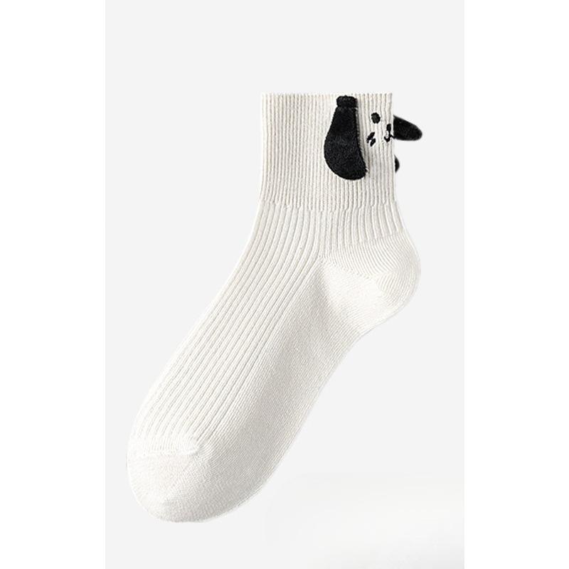 Women's Summer Thin Cartoon Cute Three-dimensional Ear Socks, Versatile Sweat-absorbing and Odor-proof Short Socks, Boneless