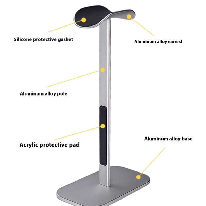Aluminum Desktop Headphone Stand Antislip Headset Display Stand Hanger Rack Holder Display Shelf Stand Replace