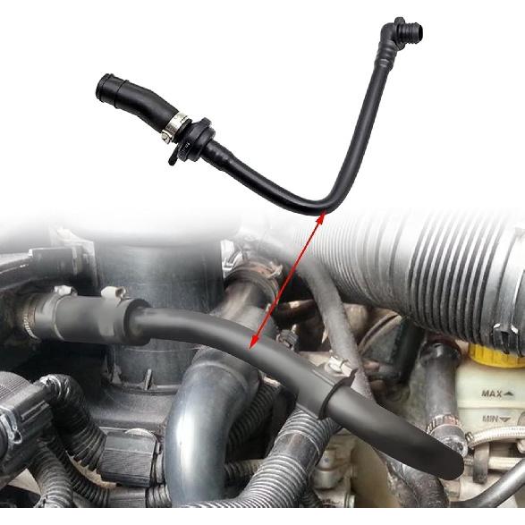 1J0612041GD Brake Booster Vacuum Hose Compatible with Jetta Golf 1998-2006, Beet