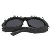 Stylish Rivet Frame Sunglasses with UV380 Protections for Women Men Unisex Everyday Use Eyeglasses Dance Show Props