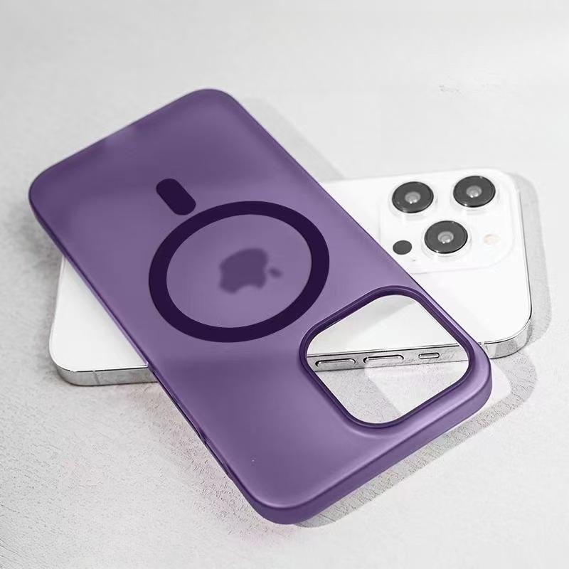 Ice Mist Magnetic Case Suitable for IPhone16promax Matte Phone Case Apple 15 Full-inclusive Ultra-thin PC Protection Case