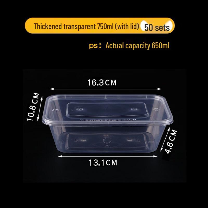 ZISIZ Disposable Plastic Food Container