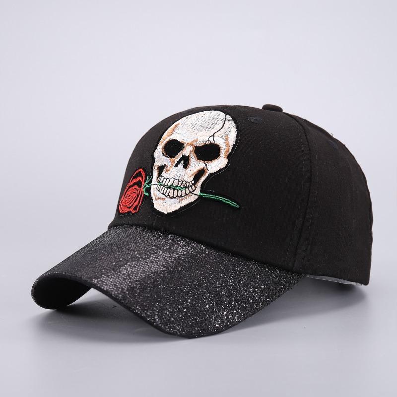 Mei Baseball cap, Halloween atmosphere funny expression hat, personalized skull cap wholesale