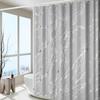 Elegante Tenda da Doccia in Marmo con Texture Irregolare, Stampata Argento e Oro - Divisorio Impermeabile per Bagno
