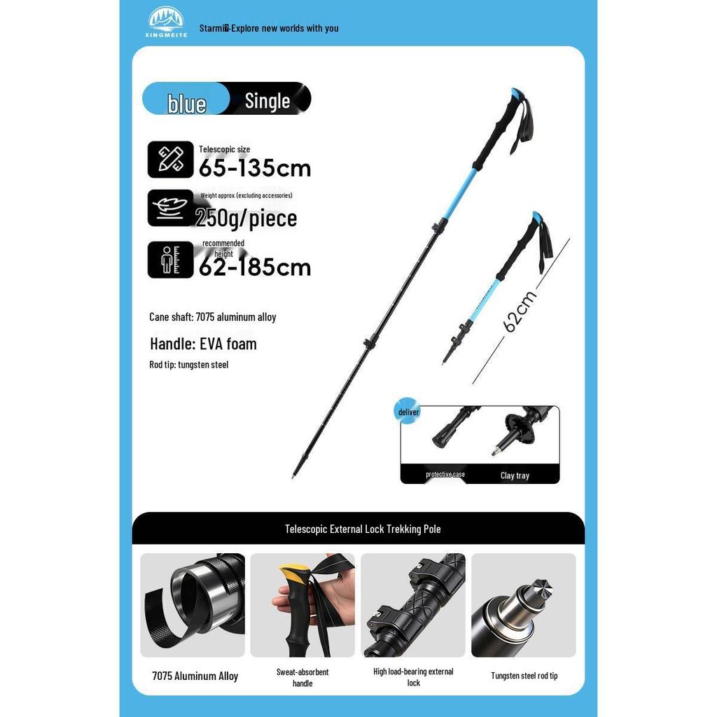 Kids' Folding Trekking Poles: Aluminum, Non-slip, Shock-Absorbing Design for Outdoor Hiking