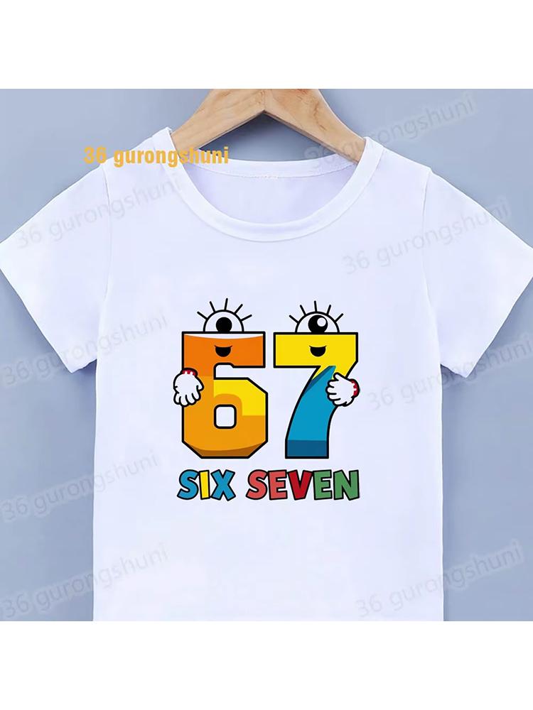Kids Building Block Monster 67 Graphic TShirt Soft Cotton Game Wear for Boys  Girlsdf0140