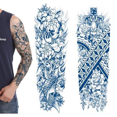 Kräutersaft Tattoo Aufkleber Großes Muster Blume Arm Ganzer Arm Hält 15 Tage Kein Verblassen Tattoo Aufkleber