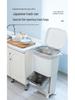 Large Expandable Japanese Double-Layer Trash Can with Wide Mouth