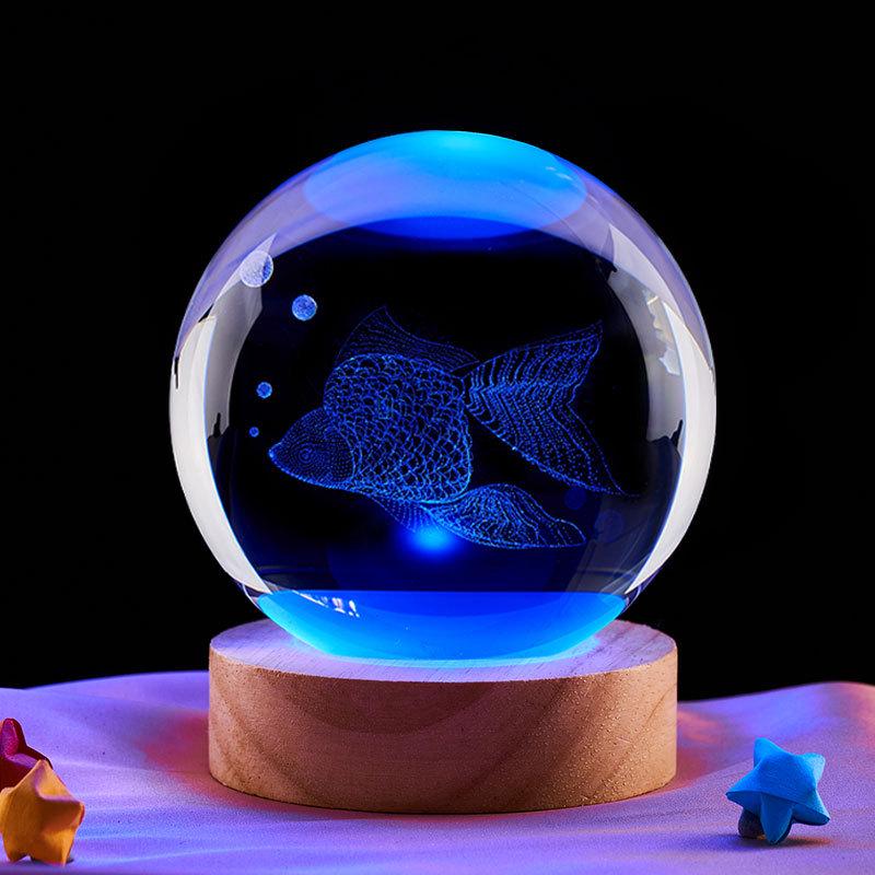 Engraved Crystal Music Box Night Light - Perfect Gift for Classmates or Best Friends