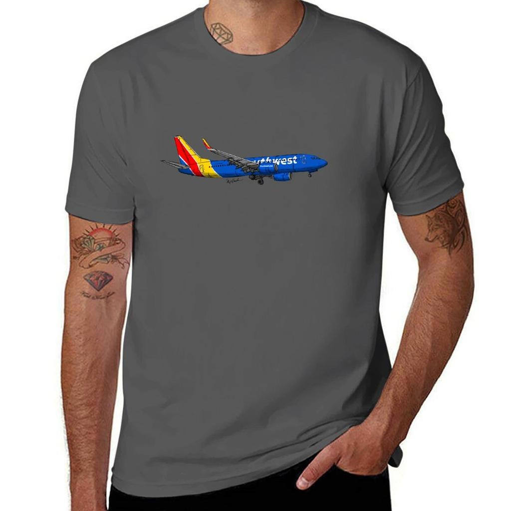 Being 737 Southwest TShirt Simple Casual Short Sleeve Cotton TShirt