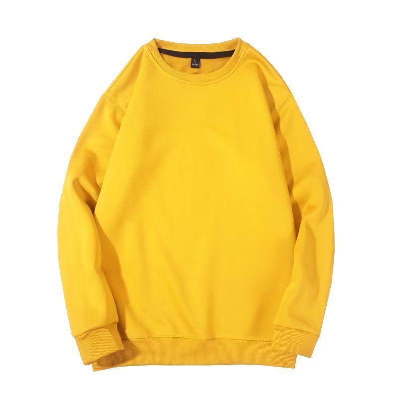 Men's Velvet Thickened Lambswool Hoodie - Loose Fit, Long Sleeve, Solid Color Base Layer for Autumn and Winter.