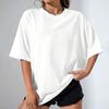180g-262g Women'S| "I Believe In Angels" Black Casual Short Sleeved Round Neck Top, Suitable for Spring and Summer, Machine Washable, Bold Text Style