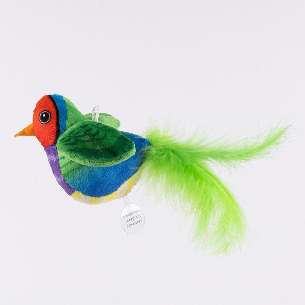 

Реалистичные щебечущие птички, игрушки для кошек, активируемые прикосновением, реалистичные плюшевые игрушки в виде птиц для домашних кошек Rainbow Lorikeet