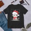 Funny Christmas Cat In Santa Hat Cat Lovers Men  Kid T-shirt