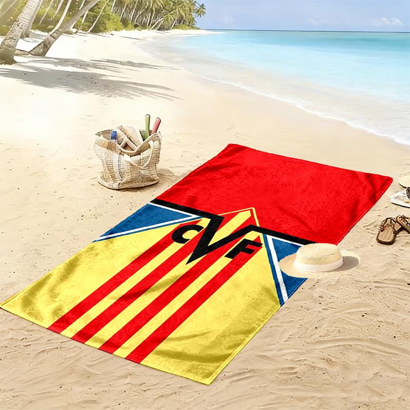 Villarreal Print Beach Towel, Large Soft Quick Dry Towel for Beach Camping Swimming