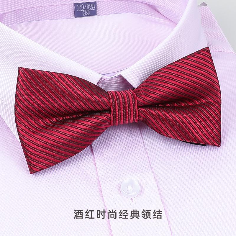 Bow Tie Wedding Male, Korean Groom Wedding Best Man Men British Bow Tie Burgundy Bow Red Bow Tie
