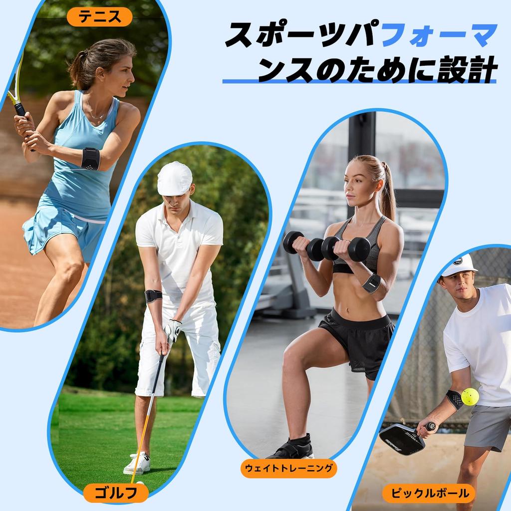 Adjustable Elbow Support for Golf and Air Cushion Compression Lightweight Sports Elbow and for Everyday Use and Exercise and Size M Single Item