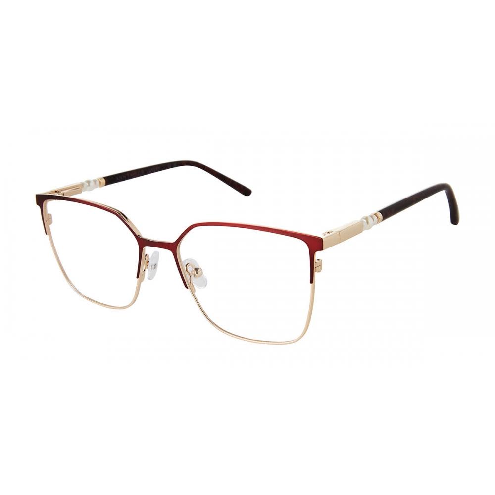 

Ann Taylor Women Eyeglasses C02 At026 Burgundy On Gold/52-15-135