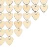 100pcs Wooden Heart Discs Slices Tag Metal Ring for Birthday Board Calendar DIY top sale
