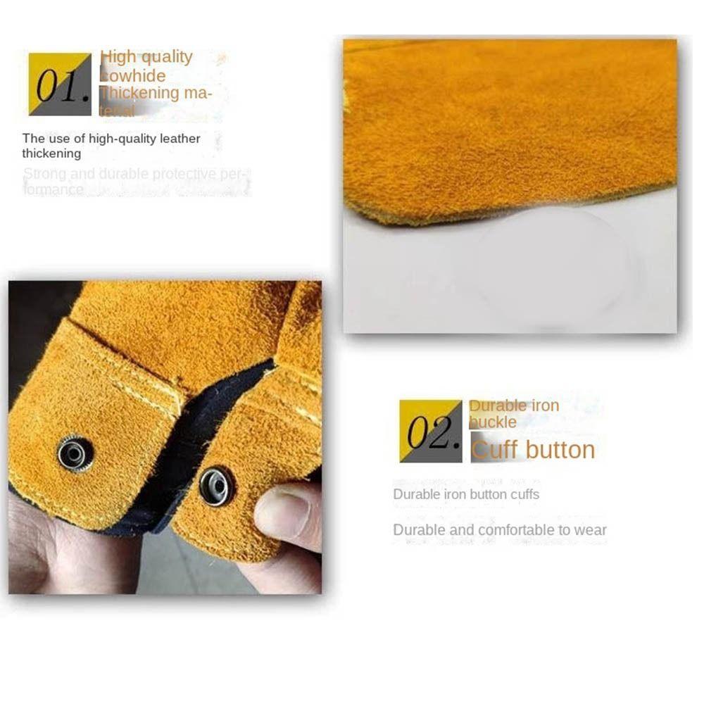 Non-stick Liner Welding  Arm Sleeve Arm Protection Cowhide Leather Arm Guards  Welding Work