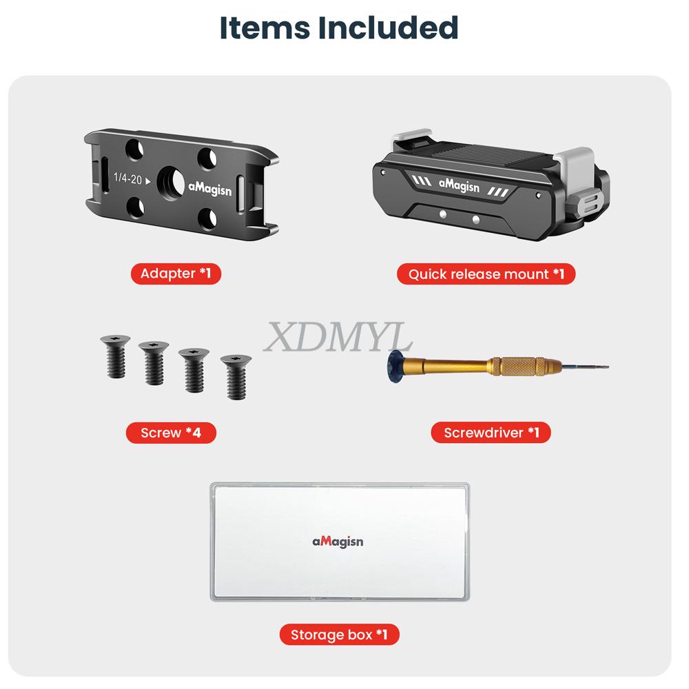 

Aluminum Alloy Magnetic Quick Release Kit With 1/4 Screw Mounting Bracket For GoPro Hero 12/11/10/9/8/11Mini/MAX Accessories
