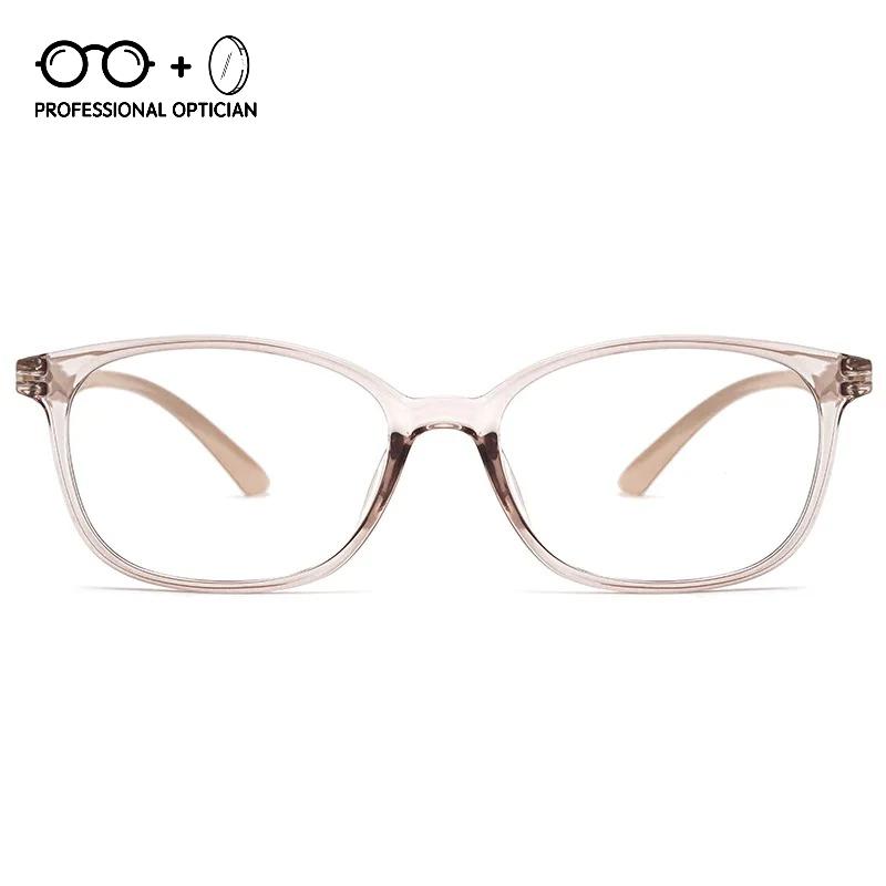 Ultra-Light TR90 Retro Round Full Frame Myopia Anti Blue Light Eyeglasses Optical Prescription Progressive Multifocales Glasses