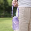 Silicone Material Water Bottle Handle Portable Design Flower Pattern Water Bottle Lanyard Durable Water Bottle Sling