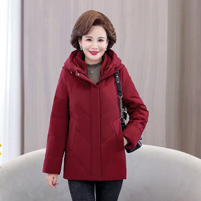 Пуховик женский средней длины зимний новый для мам среднего и пожилого возраста — фото 8