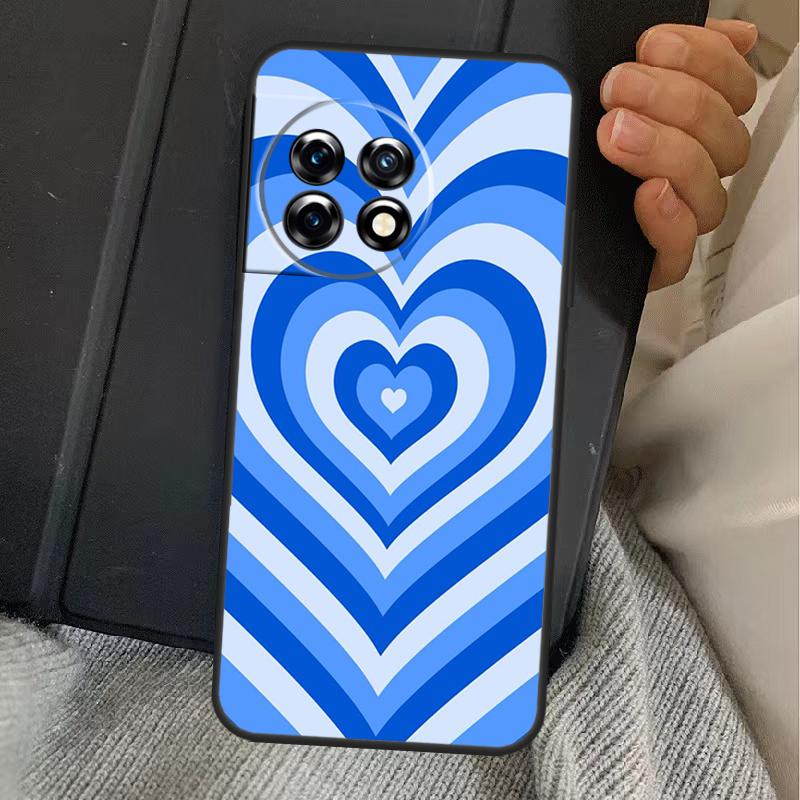 Purple Brown Pink Blue Heart Case For OnePlus 13R 12R 10R 13T 10T 8T 15 13 12 11 Nord CE 4 3 2 Lite N20 N30 Nord 5 Cover