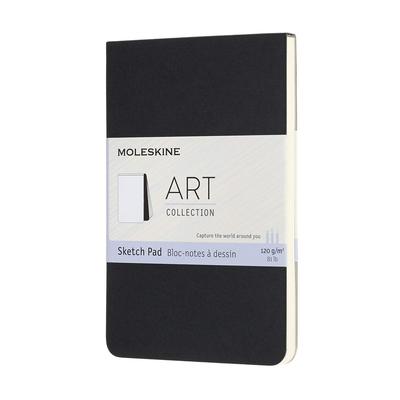 Moleskine Art Collection Sketchpad, Softcover, Pocket Size, Black (ARTSKPAD2)
