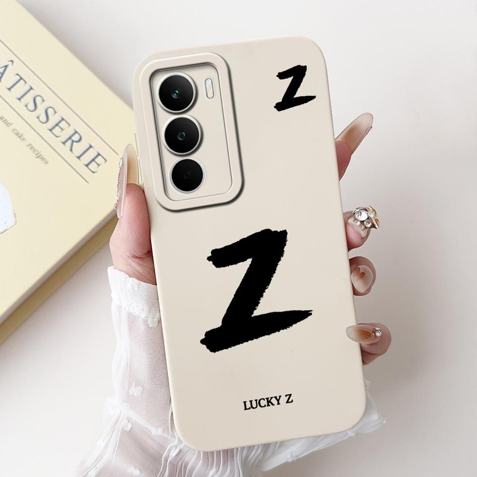 For Realme C71 2025 Case RMX5303 Cover Cute Lucky Initial Letters Soft Silicone Lens Protective Covers For RealmeC71 C 71 Bumper