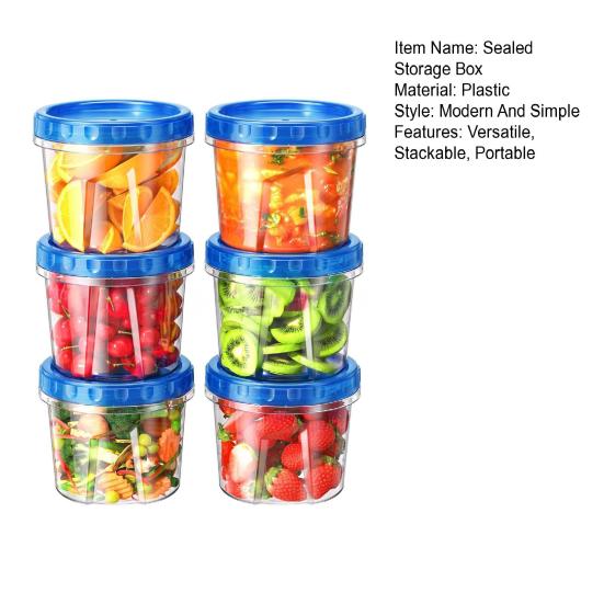 Food Storage Containers Stackable Sealed Storage Box with Twist Top Cover BPA-Free Moisture-proof Sealed Jars Kitchen Organizer