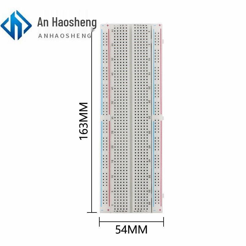 MB-102 Red & Blue Line Breadboard - 830 Holes for Experiment Connections